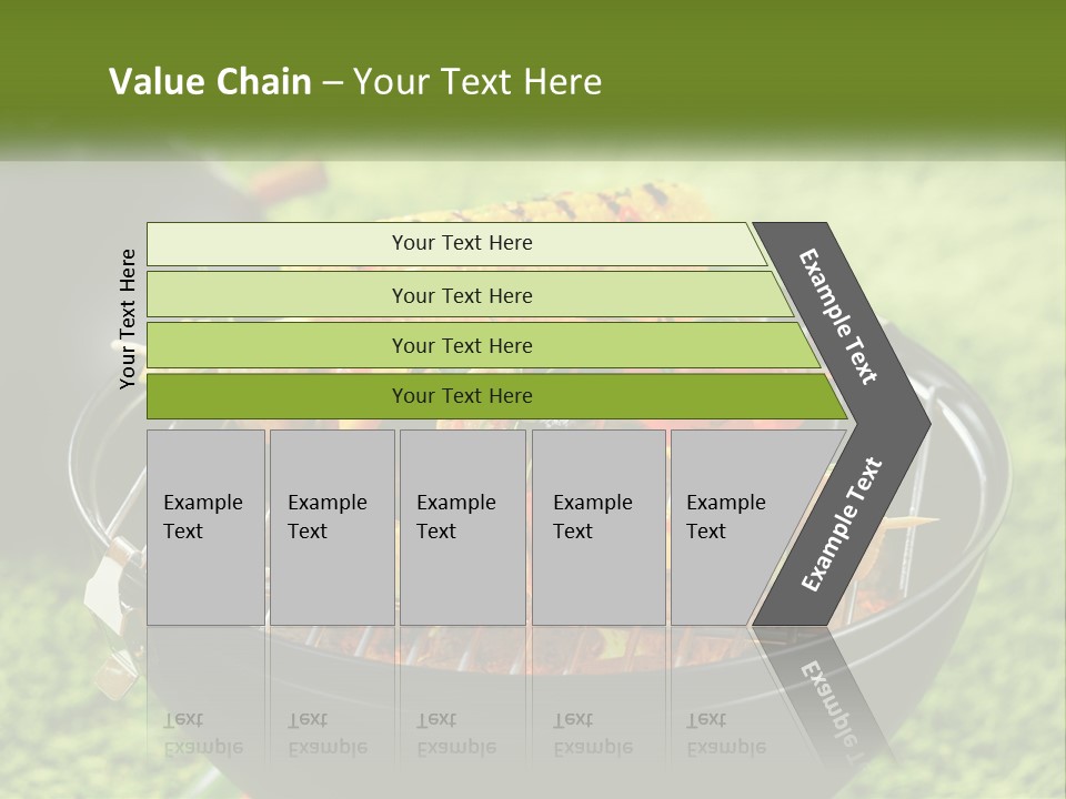 A Bbq Grill With Corn On The Cob And Vegetables On It PowerPoint Template
