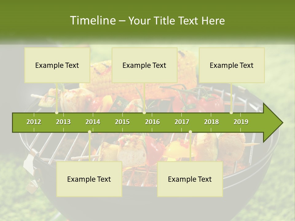 A Bbq Grill With Corn On The Cob And Vegetables On It PowerPoint Template
