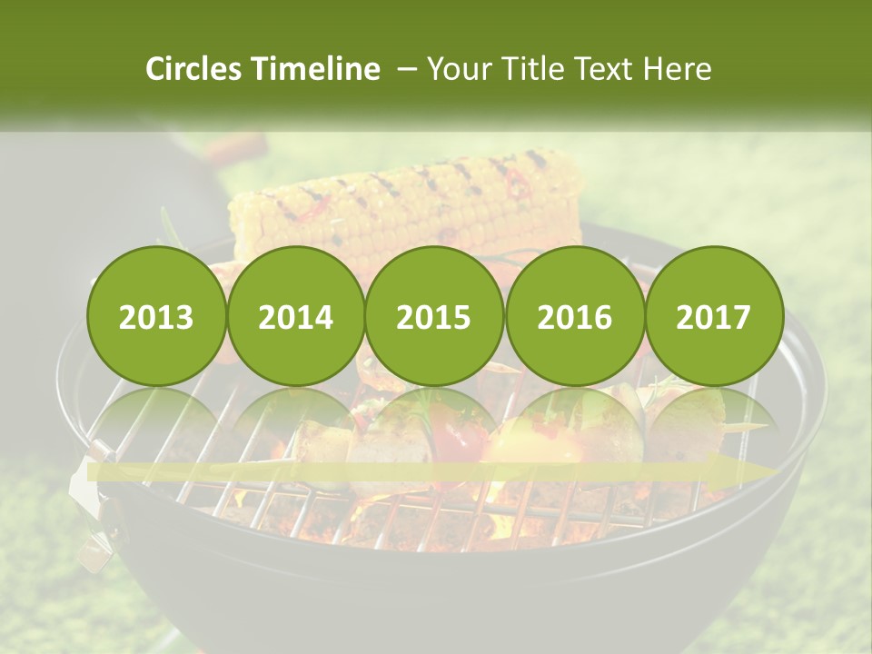 A Bbq Grill With Corn On The Cob And Vegetables On It PowerPoint Template