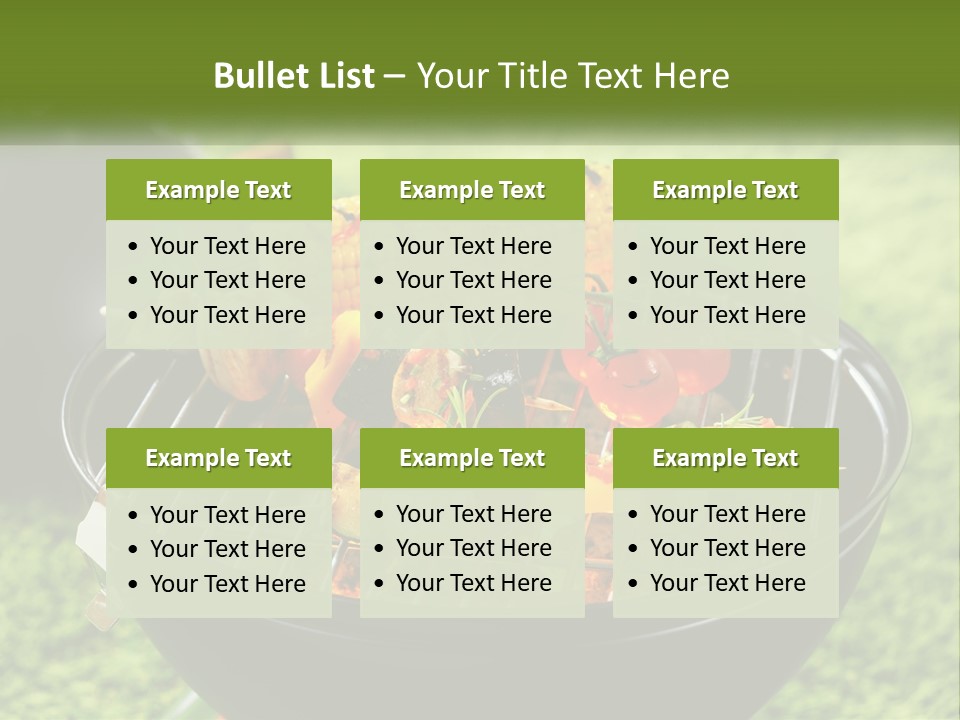 A Bbq Grill With Corn On The Cob And Vegetables On It PowerPoint Template