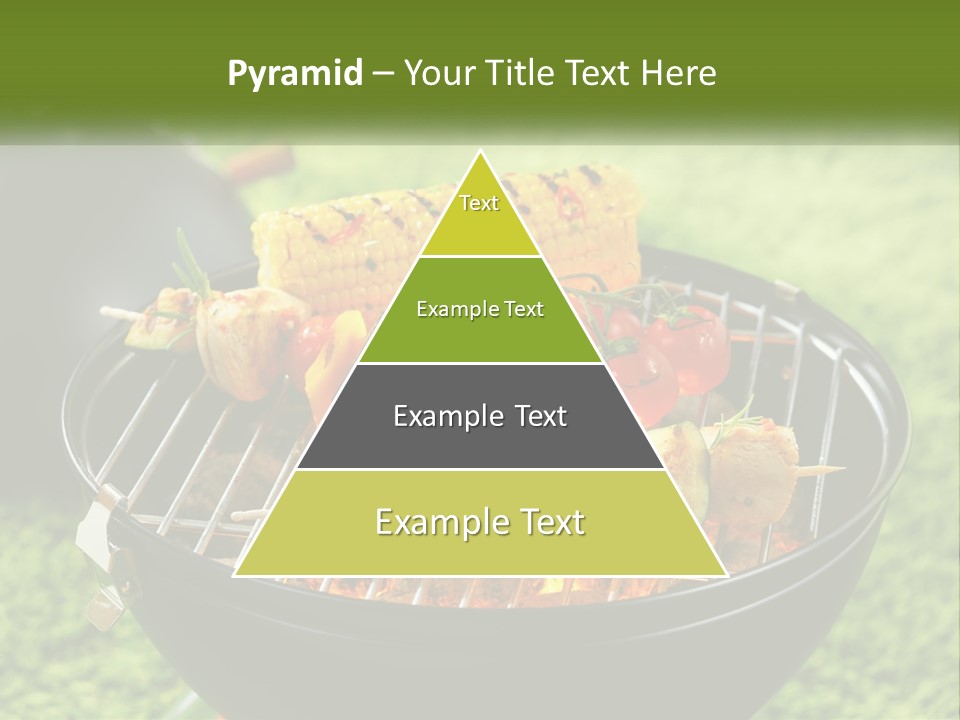 A Bbq Grill With Corn On The Cob And Vegetables On It PowerPoint Template