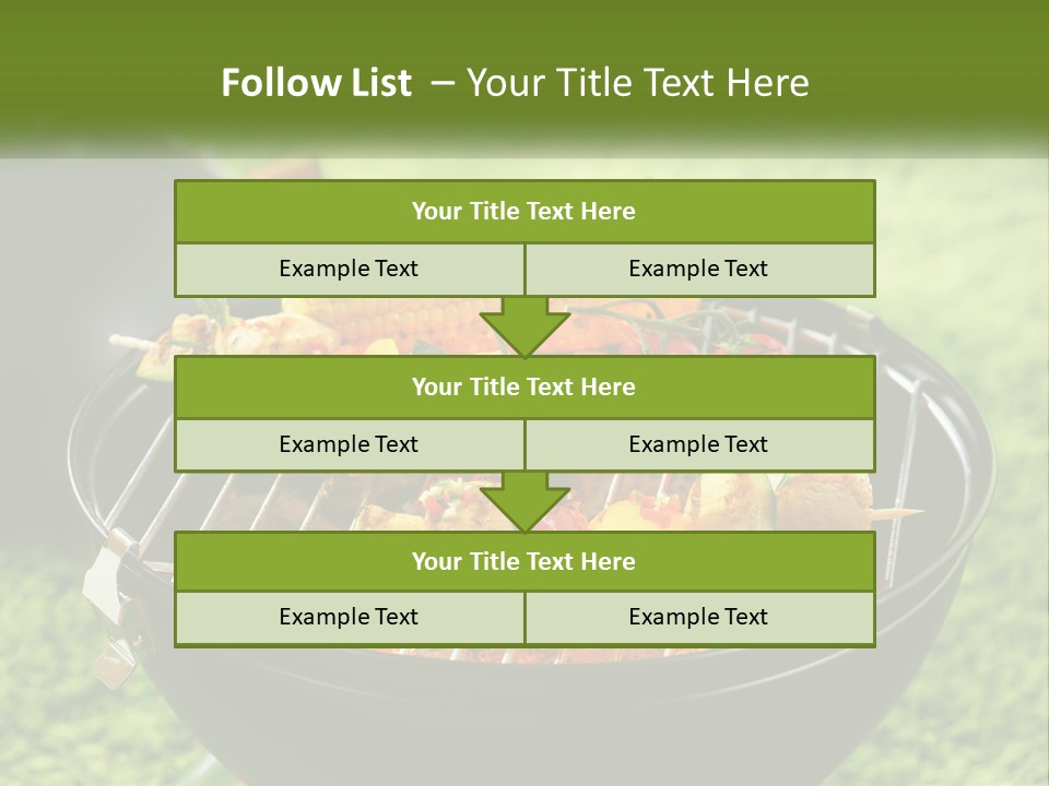 A Bbq Grill With Corn On The Cob And Vegetables On It PowerPoint Template
