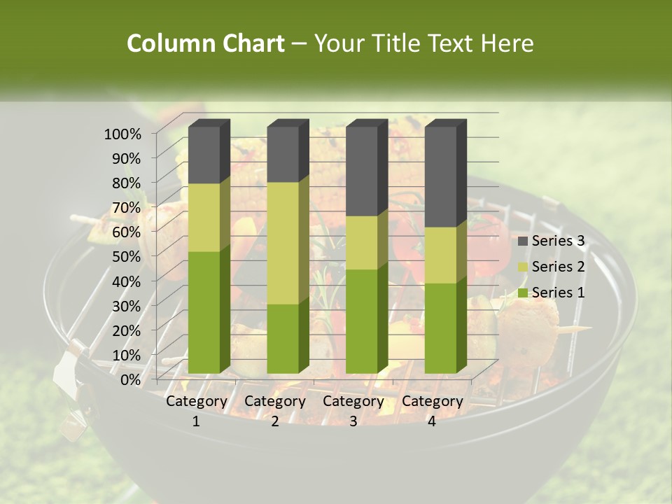 A Bbq Grill With Corn On The Cob And Vegetables On It PowerPoint Template