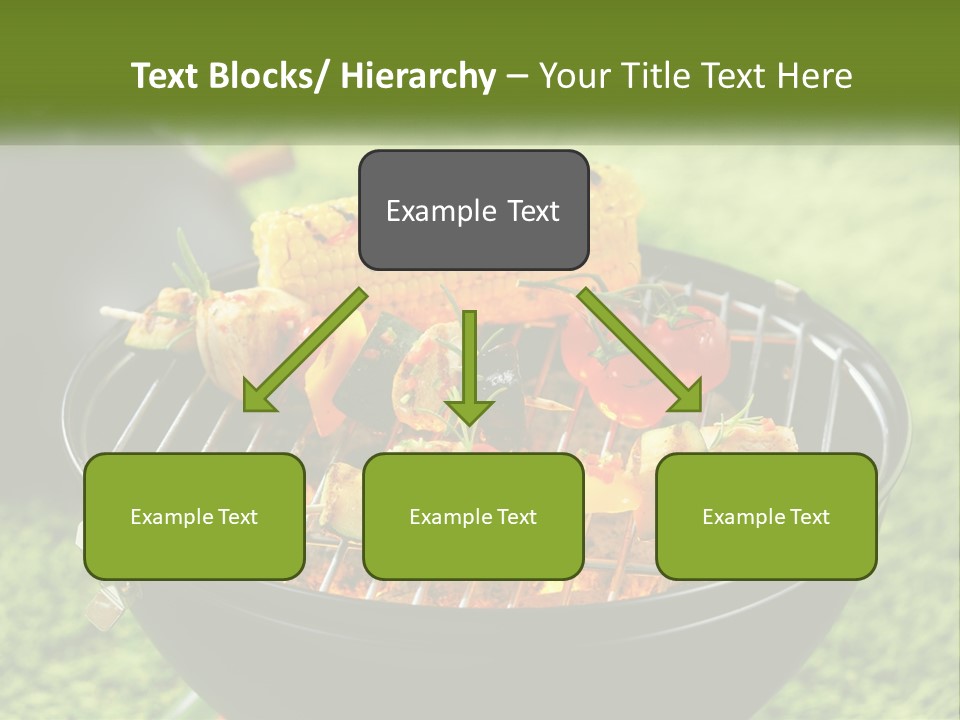 A Bbq Grill With Corn On The Cob And Vegetables On It PowerPoint Template