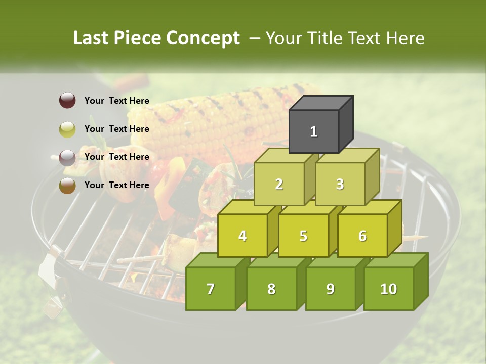 A Bbq Grill With Corn On The Cob And Vegetables On It PowerPoint Template