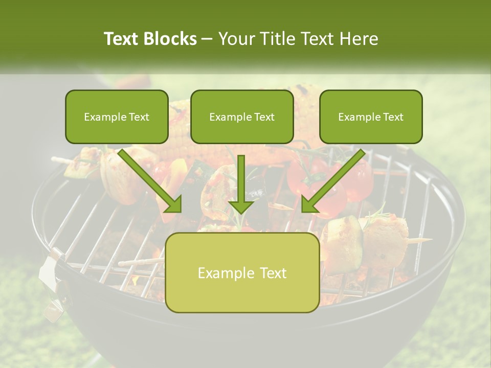 A Bbq Grill With Corn On The Cob And Vegetables On It PowerPoint Template