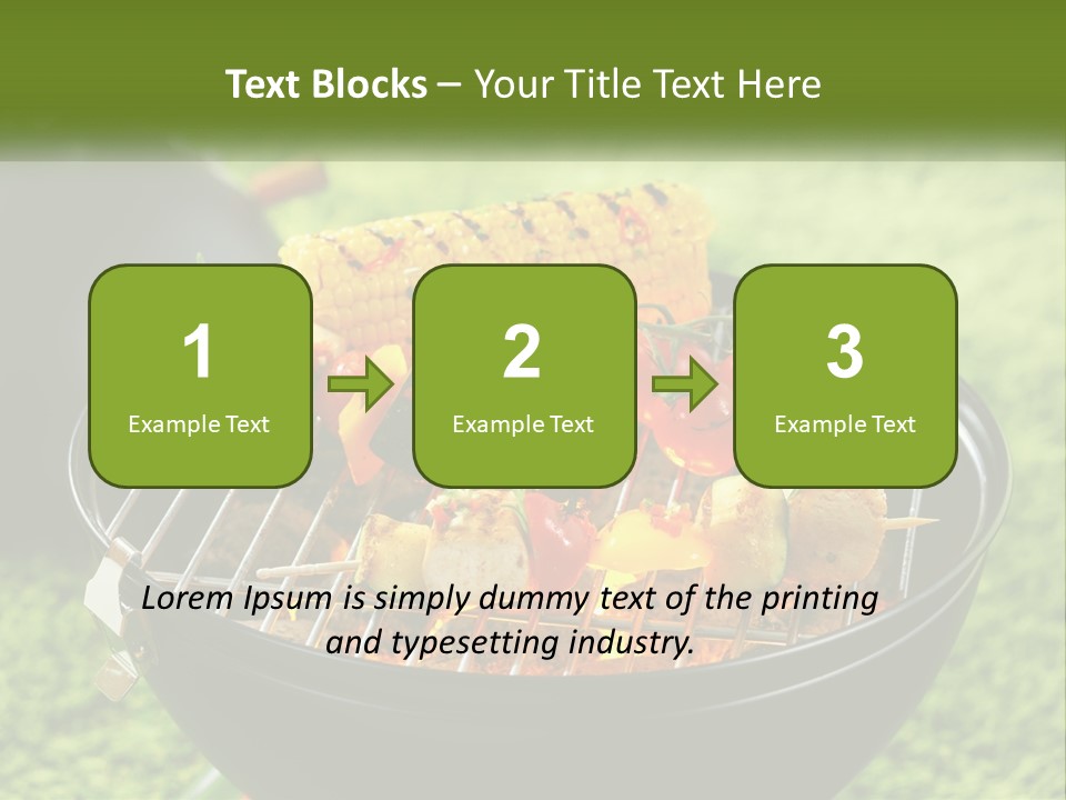 A Bbq Grill With Corn On The Cob And Vegetables On It PowerPoint Template