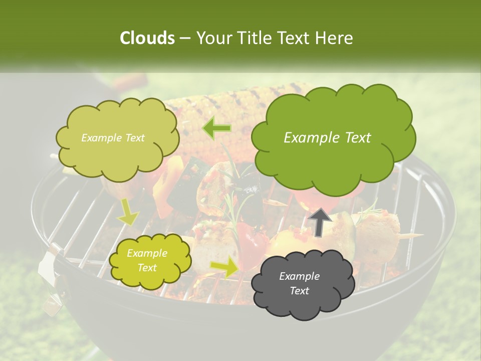 A Bbq Grill With Corn On The Cob And Vegetables On It PowerPoint Template