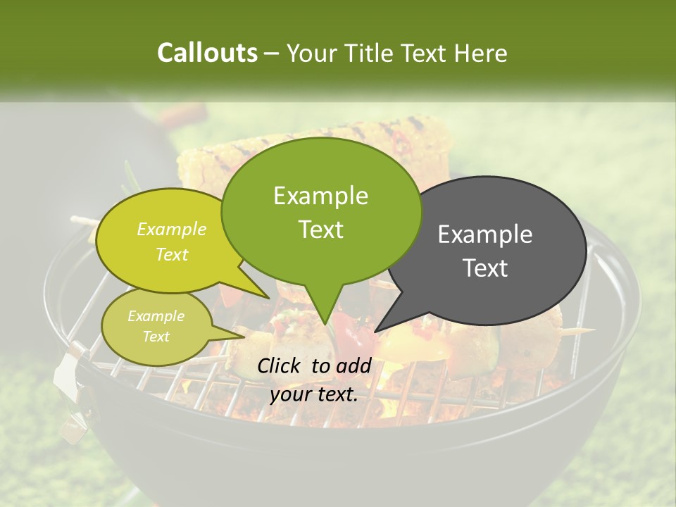 A Bbq Grill With Corn On The Cob And Vegetables On It PowerPoint Template