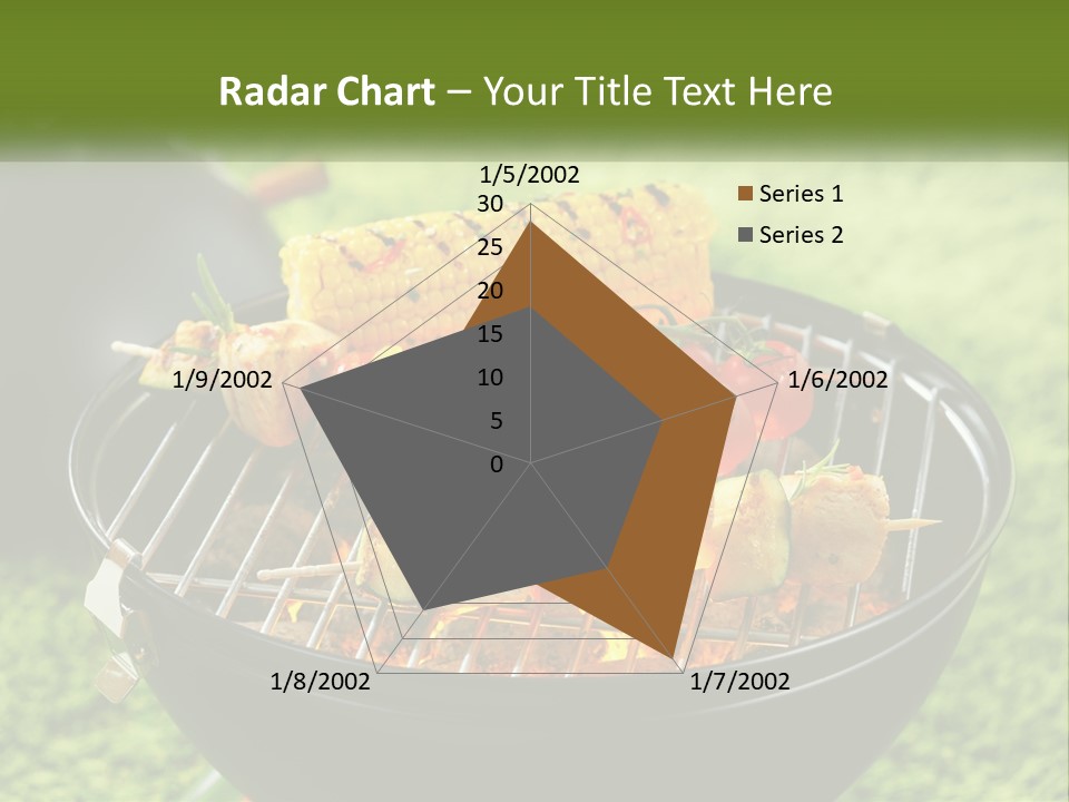 A Bbq Grill With Corn On The Cob And Vegetables On It PowerPoint Template