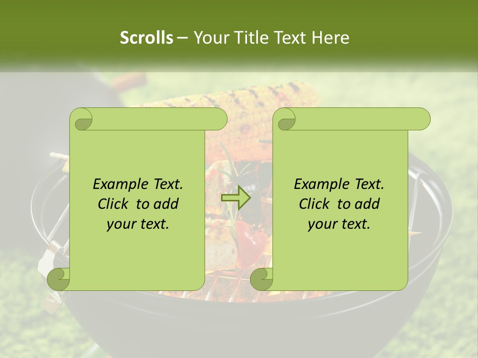 A Bbq Grill With Corn On The Cob And Vegetables On It PowerPoint Template