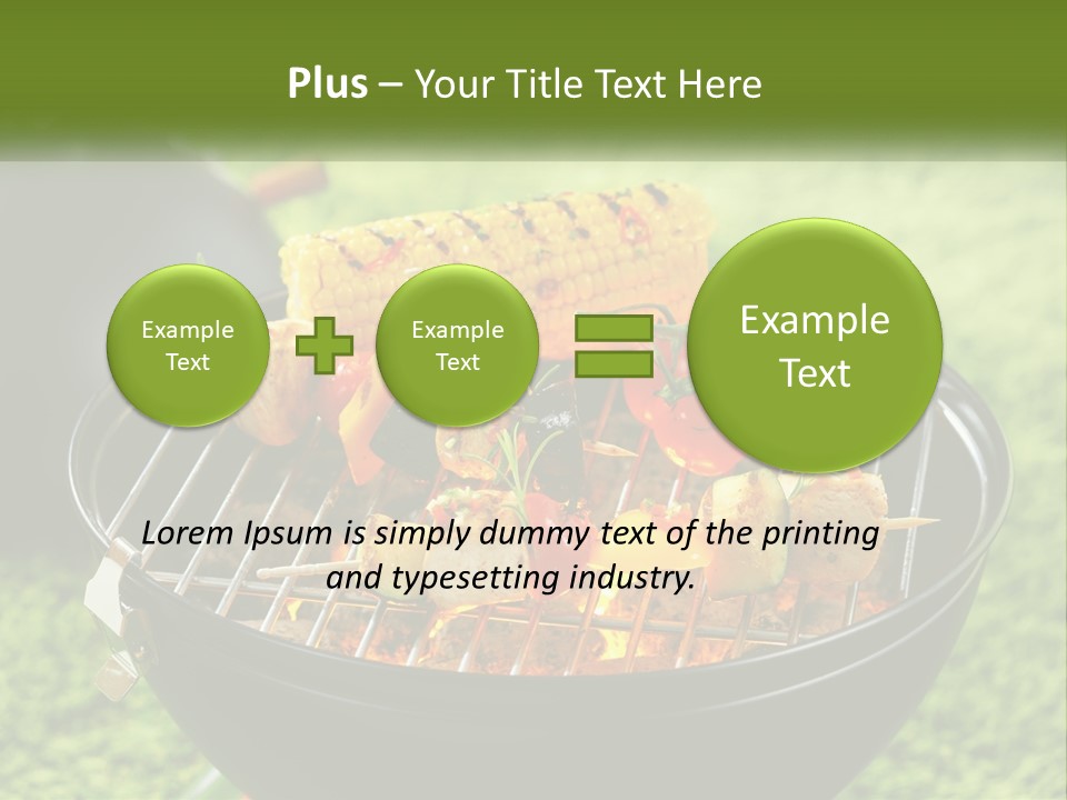 A Bbq Grill With Corn On The Cob And Vegetables On It PowerPoint Template