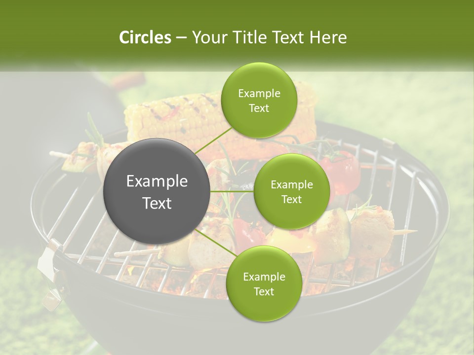 A Bbq Grill With Corn On The Cob And Vegetables On It PowerPoint Template