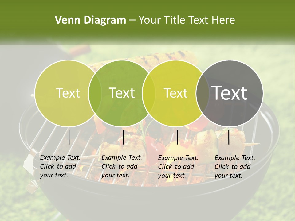 A Bbq Grill With Corn On The Cob And Vegetables On It PowerPoint Template