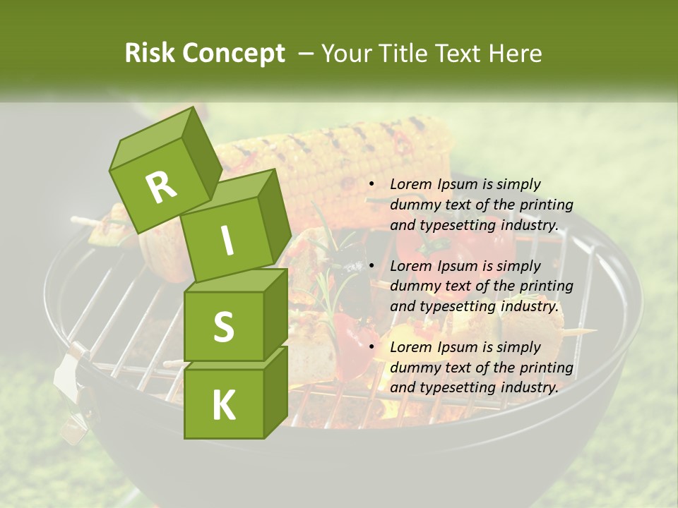 A Bbq Grill With Corn On The Cob And Vegetables On It PowerPoint Template