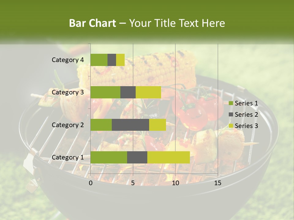A Bbq Grill With Corn On The Cob And Vegetables On It PowerPoint Template