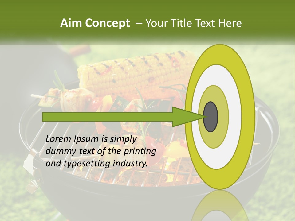 A Bbq Grill With Corn On The Cob And Vegetables On It PowerPoint Template