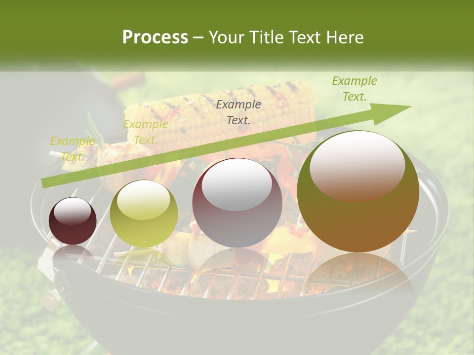A Bbq Grill With Corn On The Cob And Vegetables On It PowerPoint Template