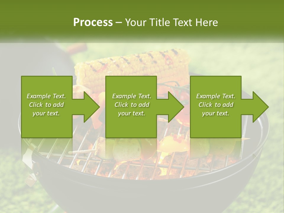 A Bbq Grill With Corn On The Cob And Vegetables On It PowerPoint Template