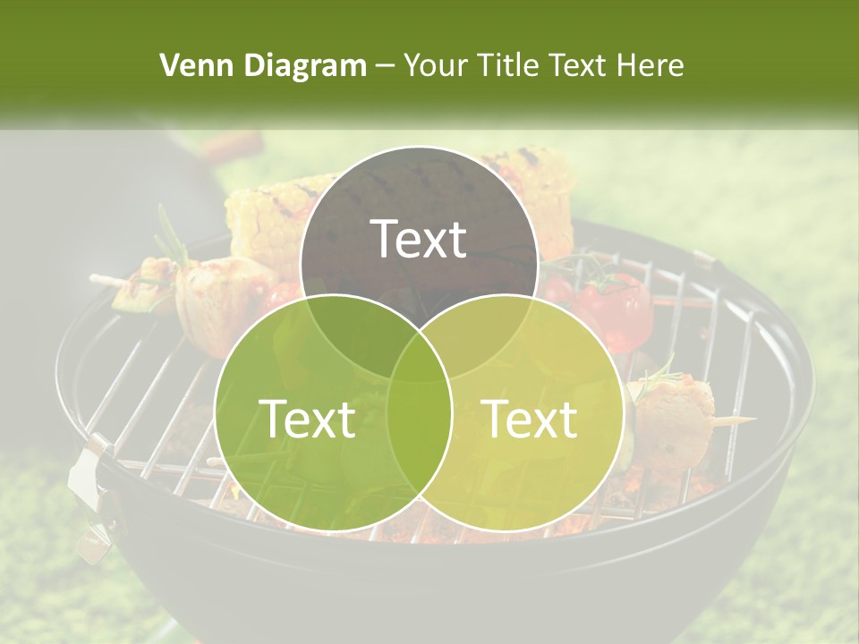 A Bbq Grill With Corn On The Cob And Vegetables On It PowerPoint Template