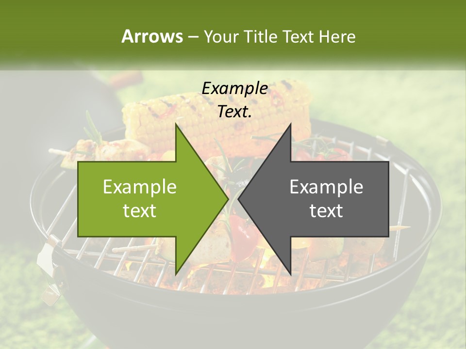 A Bbq Grill With Corn On The Cob And Vegetables On It PowerPoint Template