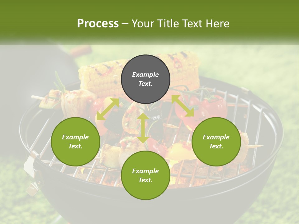 A Bbq Grill With Corn On The Cob And Vegetables On It PowerPoint Template