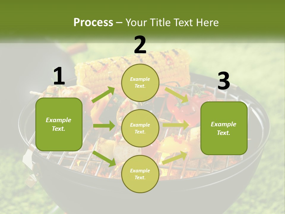 A Bbq Grill With Corn On The Cob And Vegetables On It PowerPoint Template