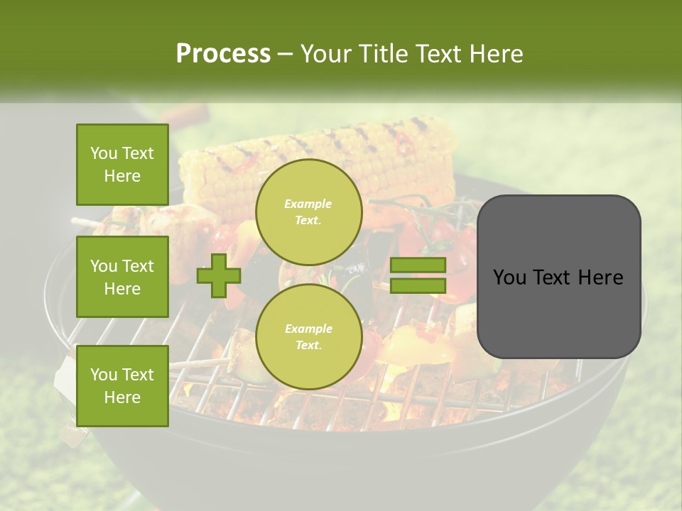A Bbq Grill With Corn On The Cob And Vegetables On It PowerPoint Template