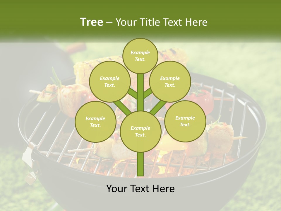 A Bbq Grill With Corn On The Cob And Vegetables On It PowerPoint Template