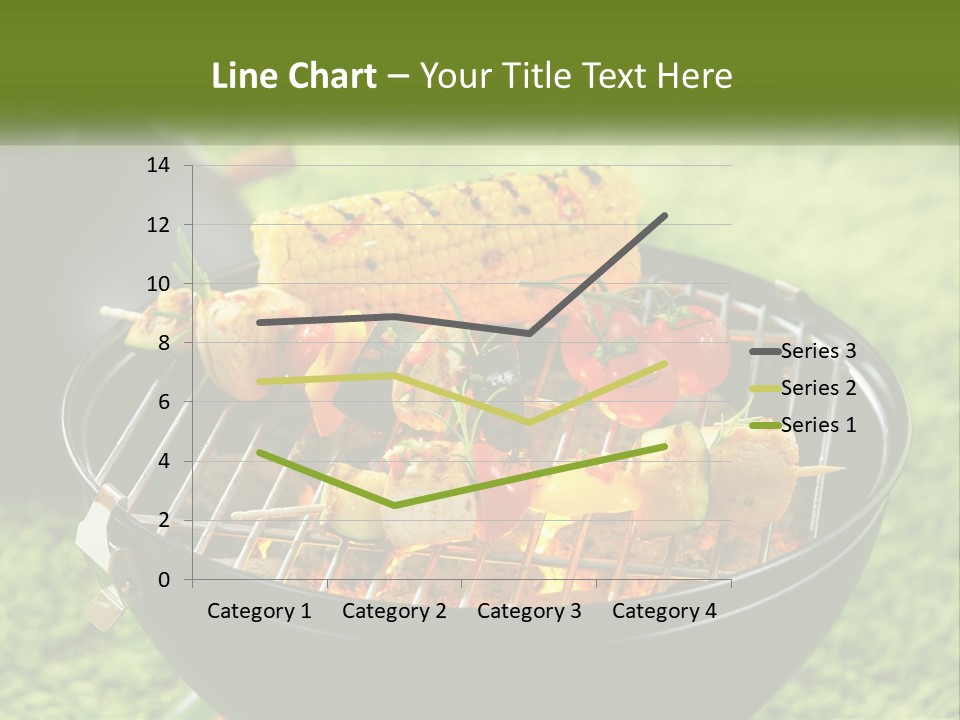 A Bbq Grill With Corn On The Cob And Vegetables On It PowerPoint Template