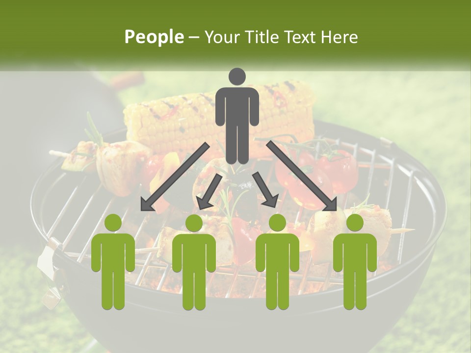 A Bbq Grill With Corn On The Cob And Vegetables On It PowerPoint Template