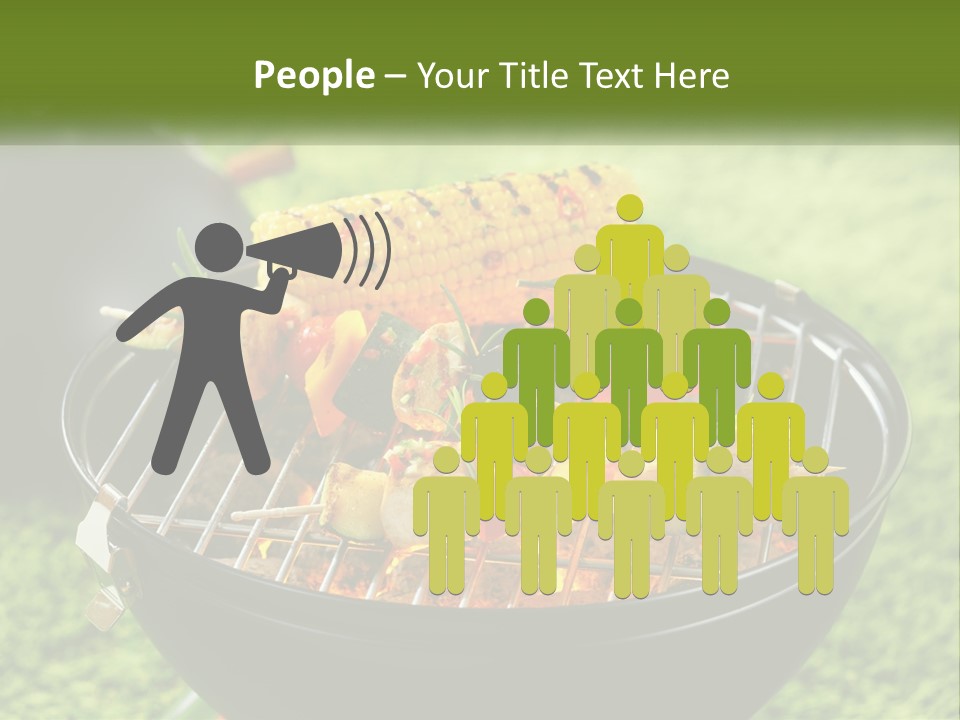 A Bbq Grill With Corn On The Cob And Vegetables On It PowerPoint Template