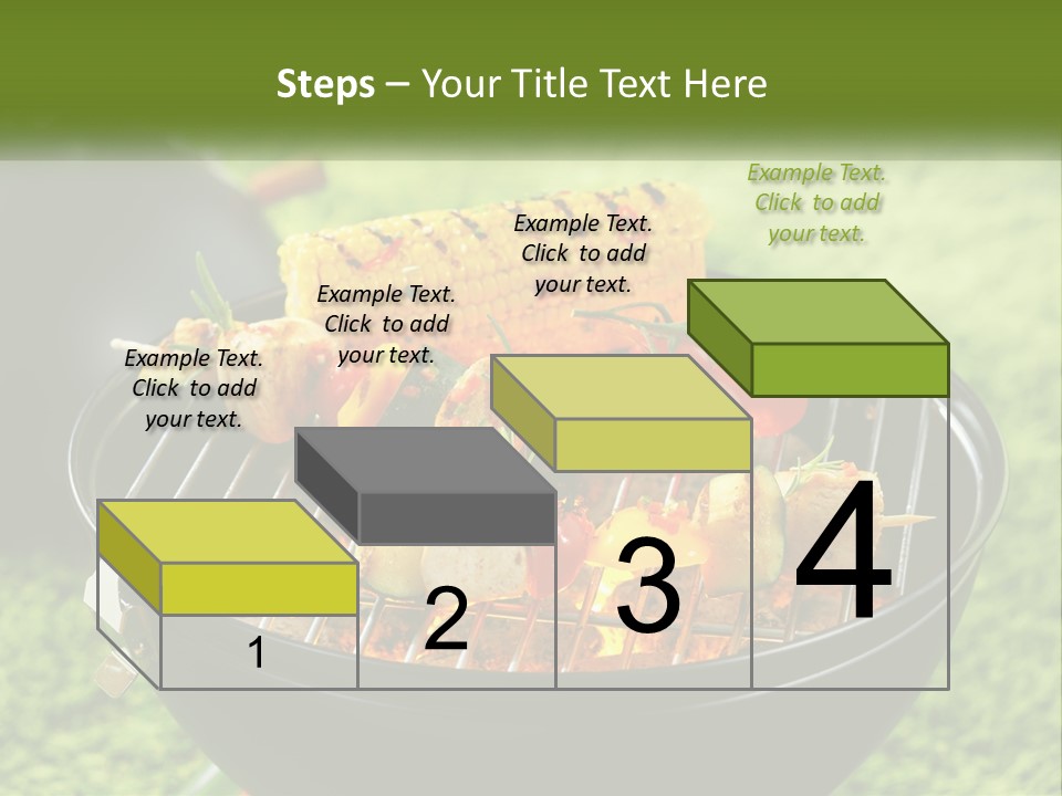A Bbq Grill With Corn On The Cob And Vegetables On It PowerPoint Template