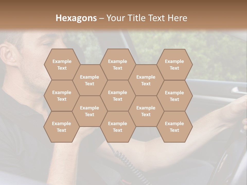 A Man Sitting In A Car Holding A Camera PowerPoint Template