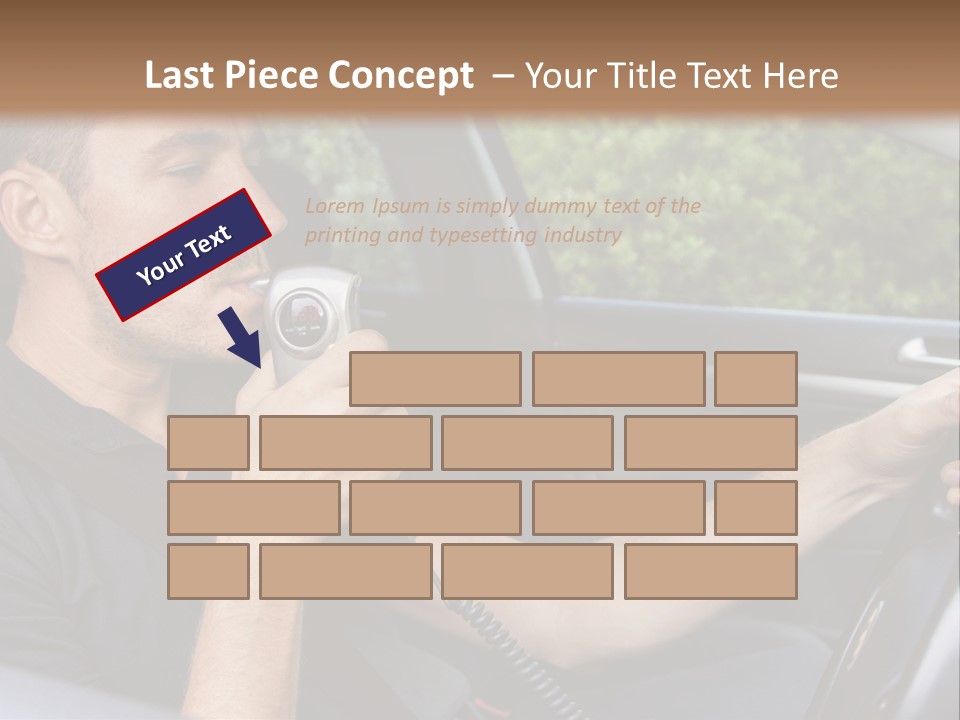 A Man Sitting In A Car Holding A Camera PowerPoint Template