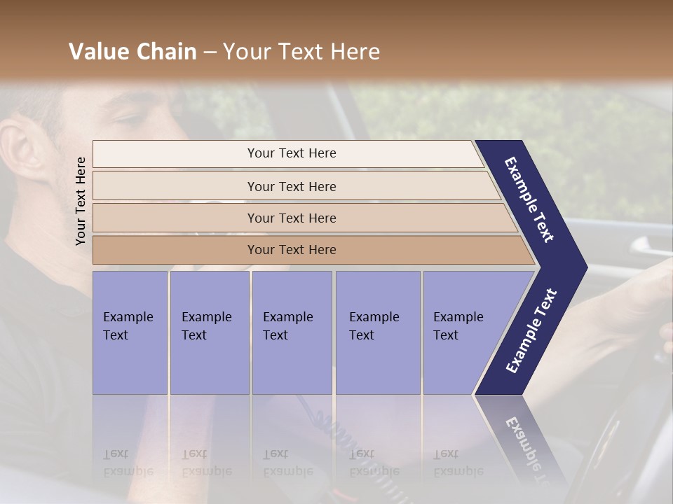 A Man Sitting In A Car Holding A Camera PowerPoint Template