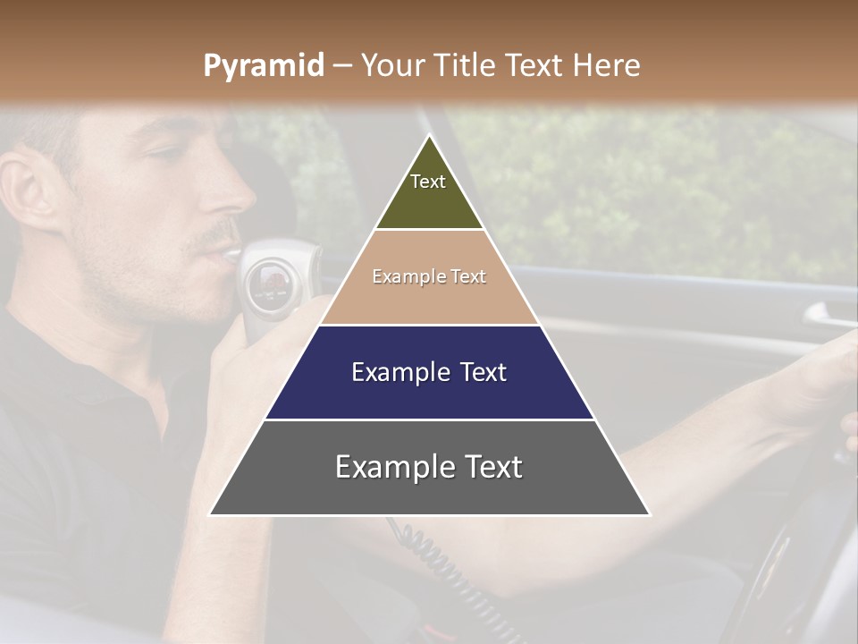 A Man Sitting In A Car Holding A Camera PowerPoint Template