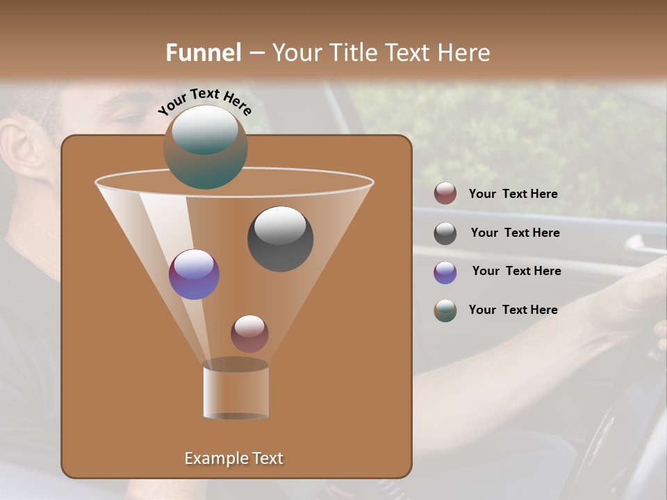 A Man Sitting In A Car Holding A Camera PowerPoint Template