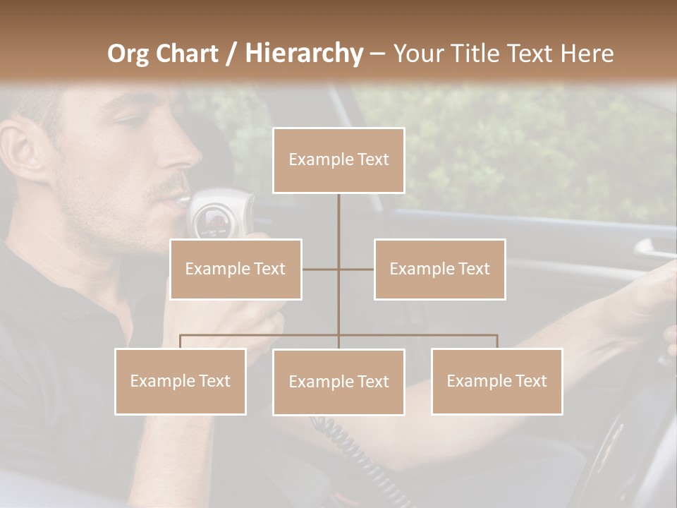 A Man Sitting In A Car Holding A Camera PowerPoint Template