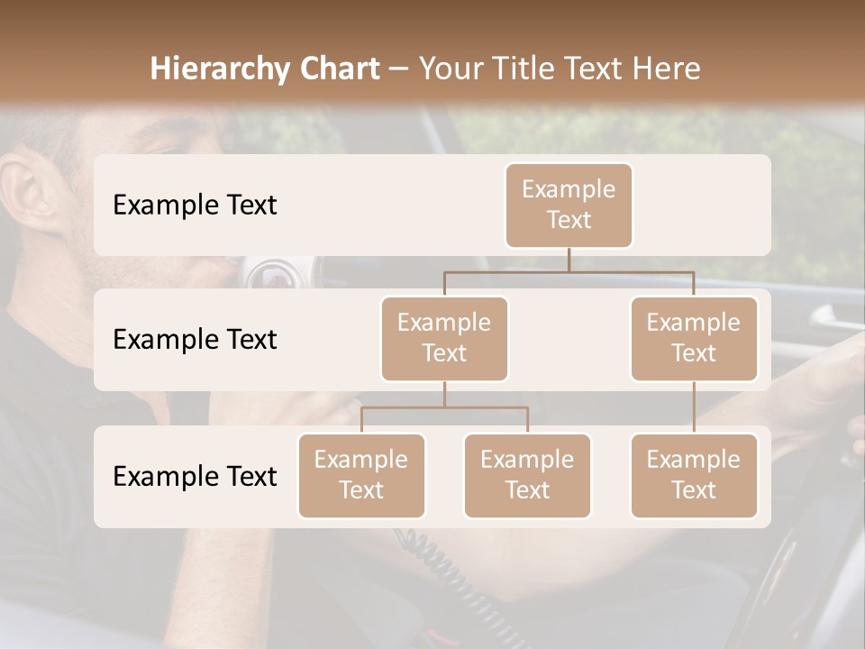 A Man Sitting In A Car Holding A Camera PowerPoint Template