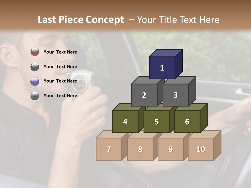 A Man Sitting In A Car Holding A Camera PowerPoint Template