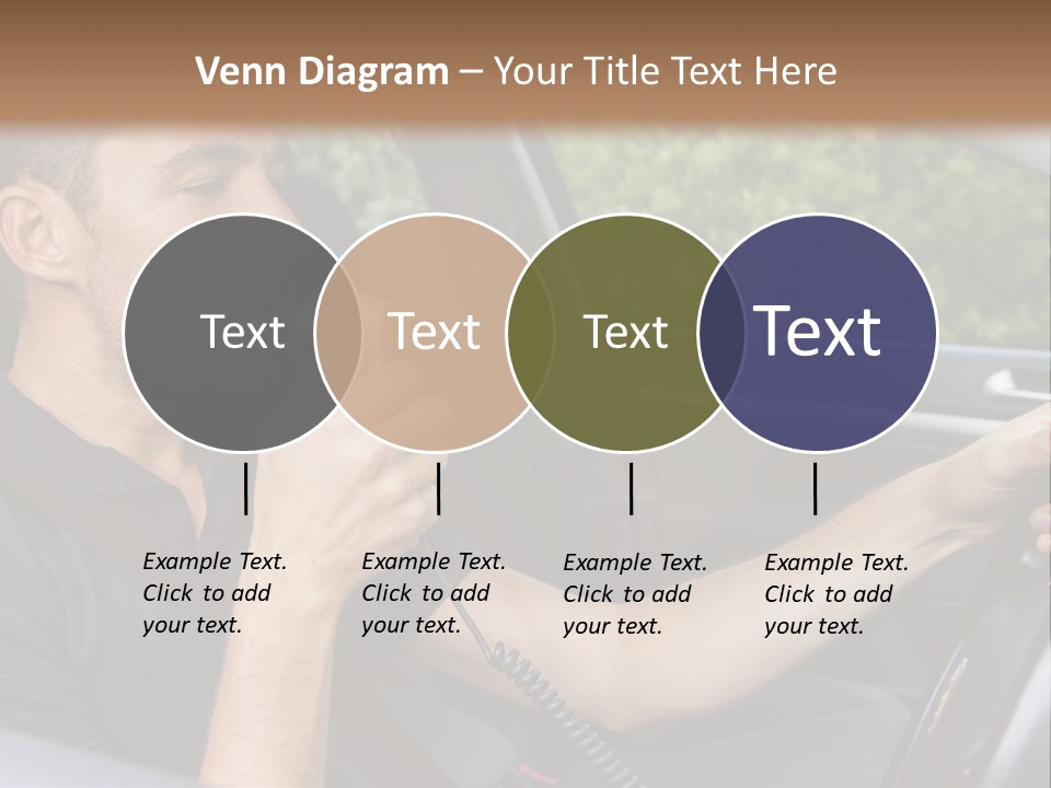 A Man Sitting In A Car Holding A Camera PowerPoint Template
