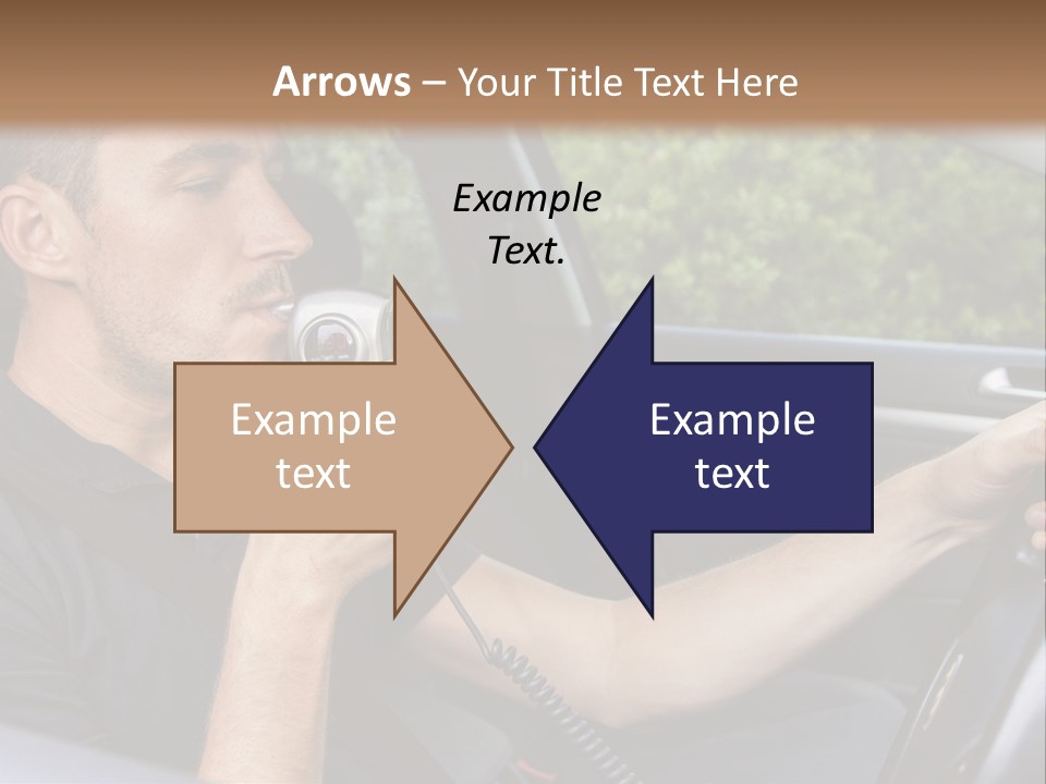 A Man Sitting In A Car Holding A Camera PowerPoint Template