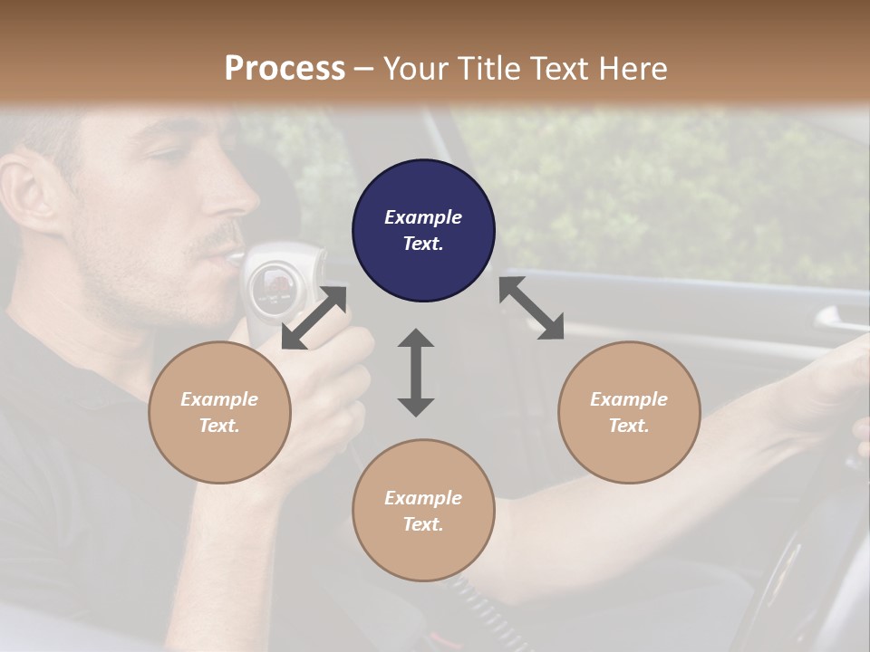 A Man Sitting In A Car Holding A Camera PowerPoint Template