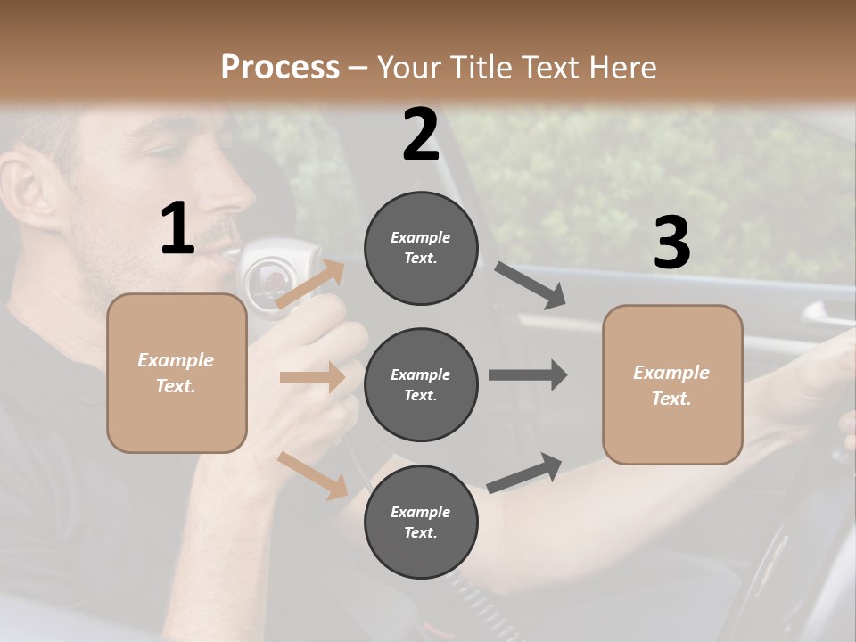 A Man Sitting In A Car Holding A Camera PowerPoint Template