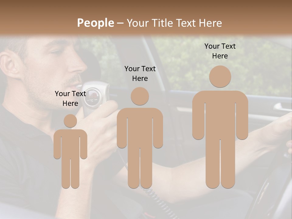 A Man Sitting In A Car Holding A Camera PowerPoint Template