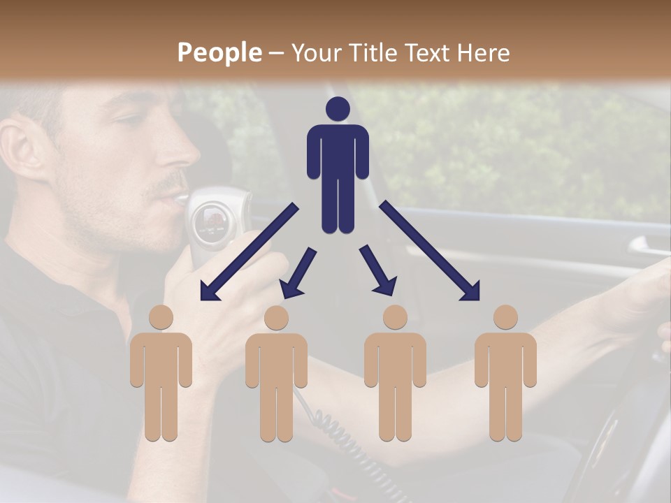 A Man Sitting In A Car Holding A Camera PowerPoint Template