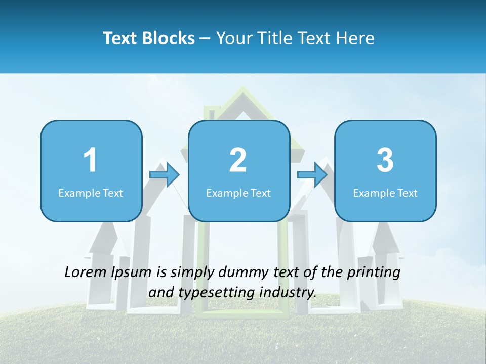 A Green And White House On Top Of A Green Hill PowerPoint Template