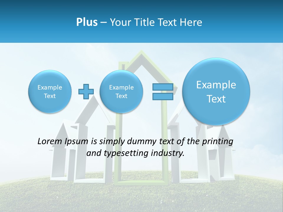 A Green And White House On Top Of A Green Hill PowerPoint Template