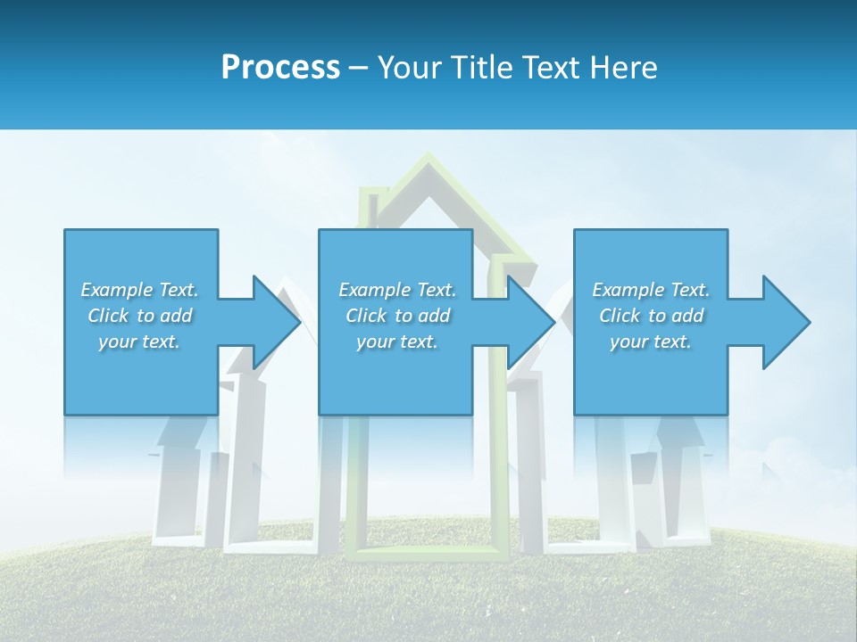 A Green And White House On Top Of A Green Hill PowerPoint Template